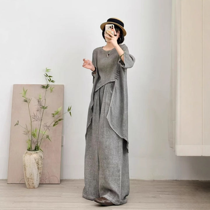 Femme Legere Linned Tunika Overdele Stilla