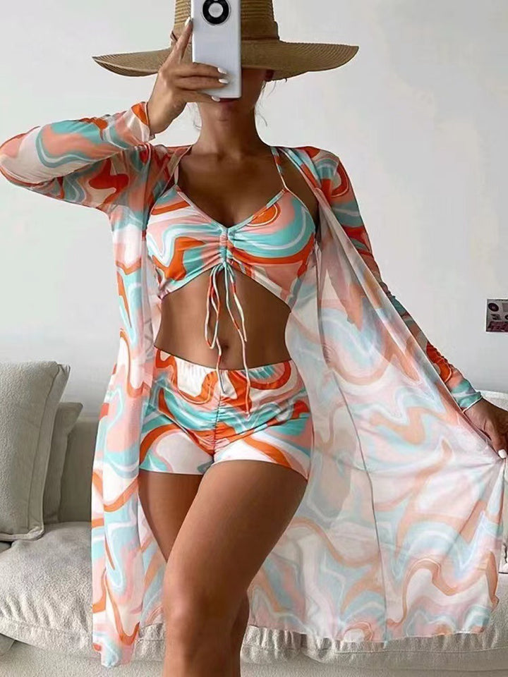 Dame Farverig Strandmode med Letvægtig Kaftan Stilla