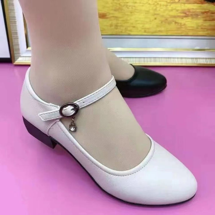 Dame Ballerinas med elegant remdesign og stabil hælhøjde Stilla