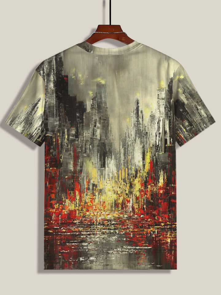 Herrer T-shirt med urbant kunstmotiv og højkvalitets bomuldsblanding Stilla