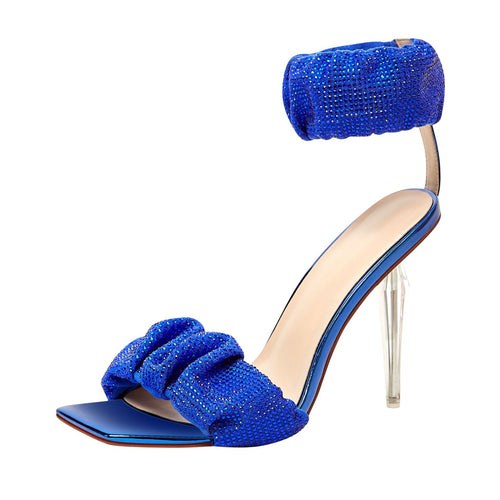 Femme Strappy Rem med strass-accente hæl sandals Stilla