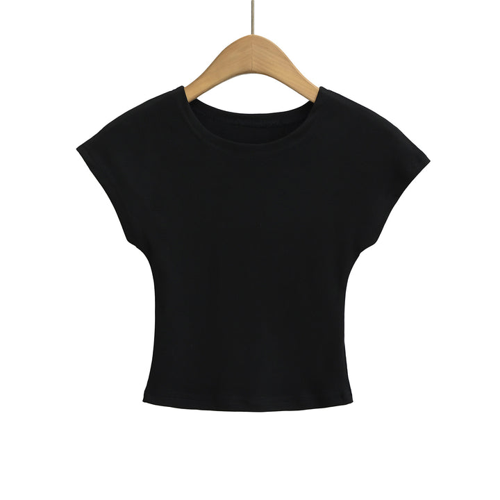 Dame afslappet oversized T-shirt med korte ærmer og rund halsudskæring Stilla