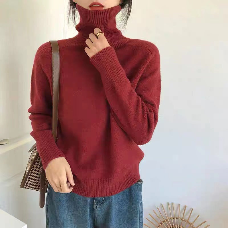Dame mode turtleneck sweater lavet af blød knit Stilla