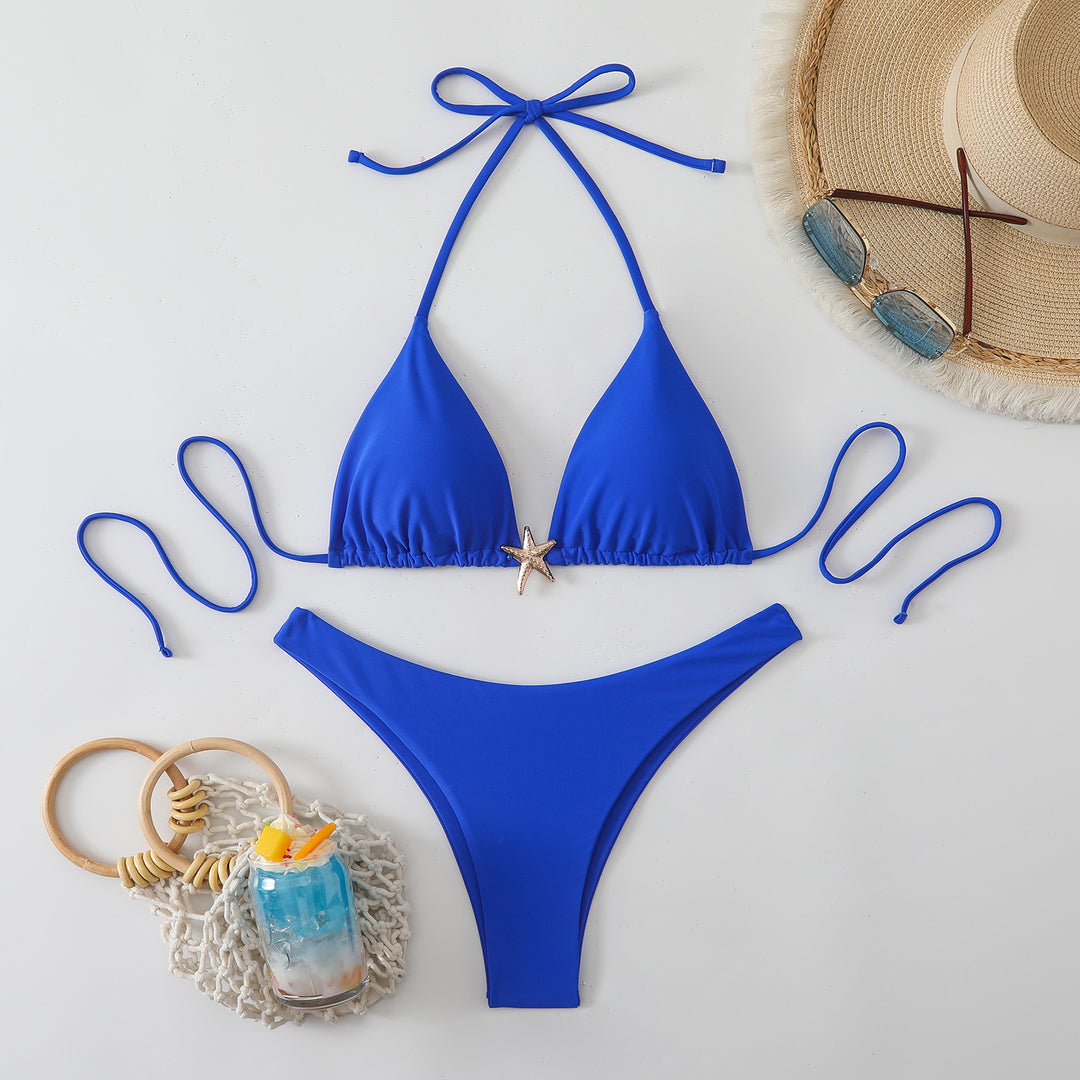 Dame triangel-bikini med moderigtigt stjerne-detalje Skovae