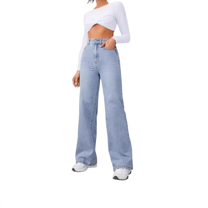 Damer Bred Jeans Stilla