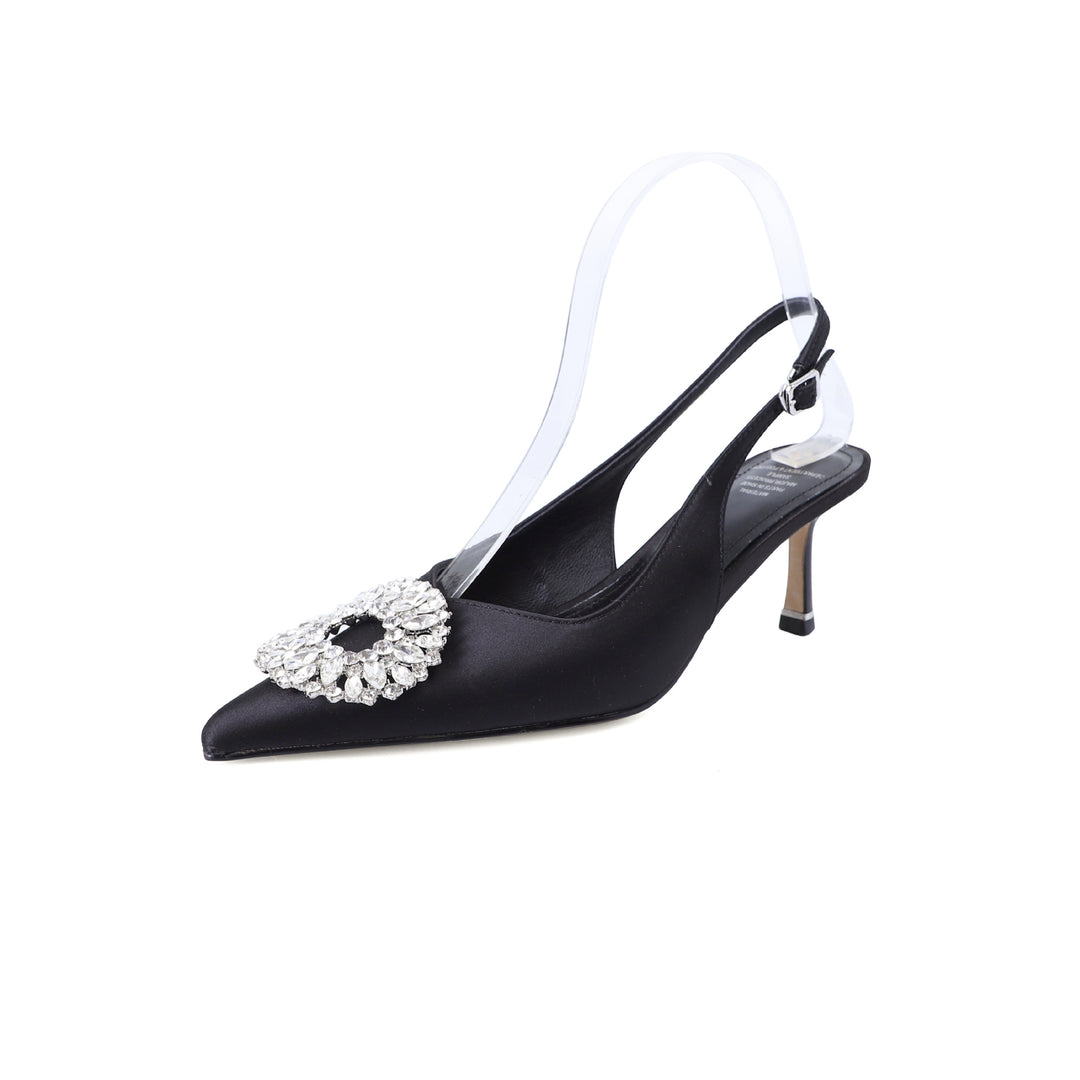 Femme Slingback Hæle Pumper med Krystaldekoration Stilla