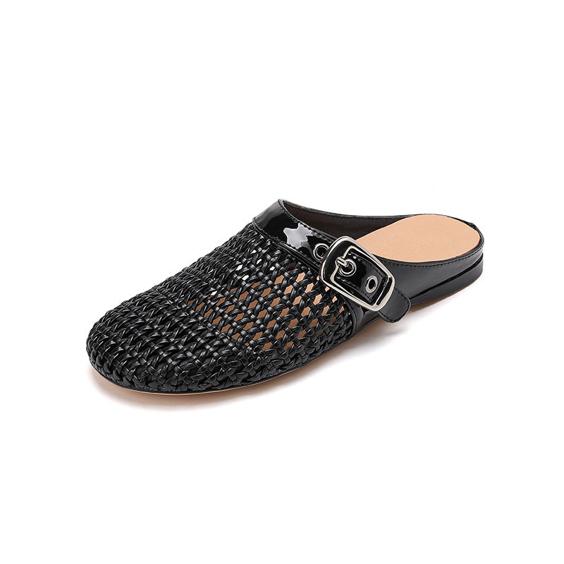 Femme Vævet Slide Mules med justerbart spænde-detalje  Stilla