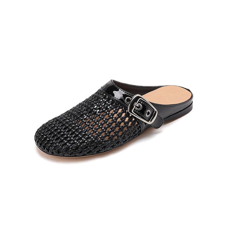 Femme Vævet Slide Mules med justerbart spænde-detalje  Stilla