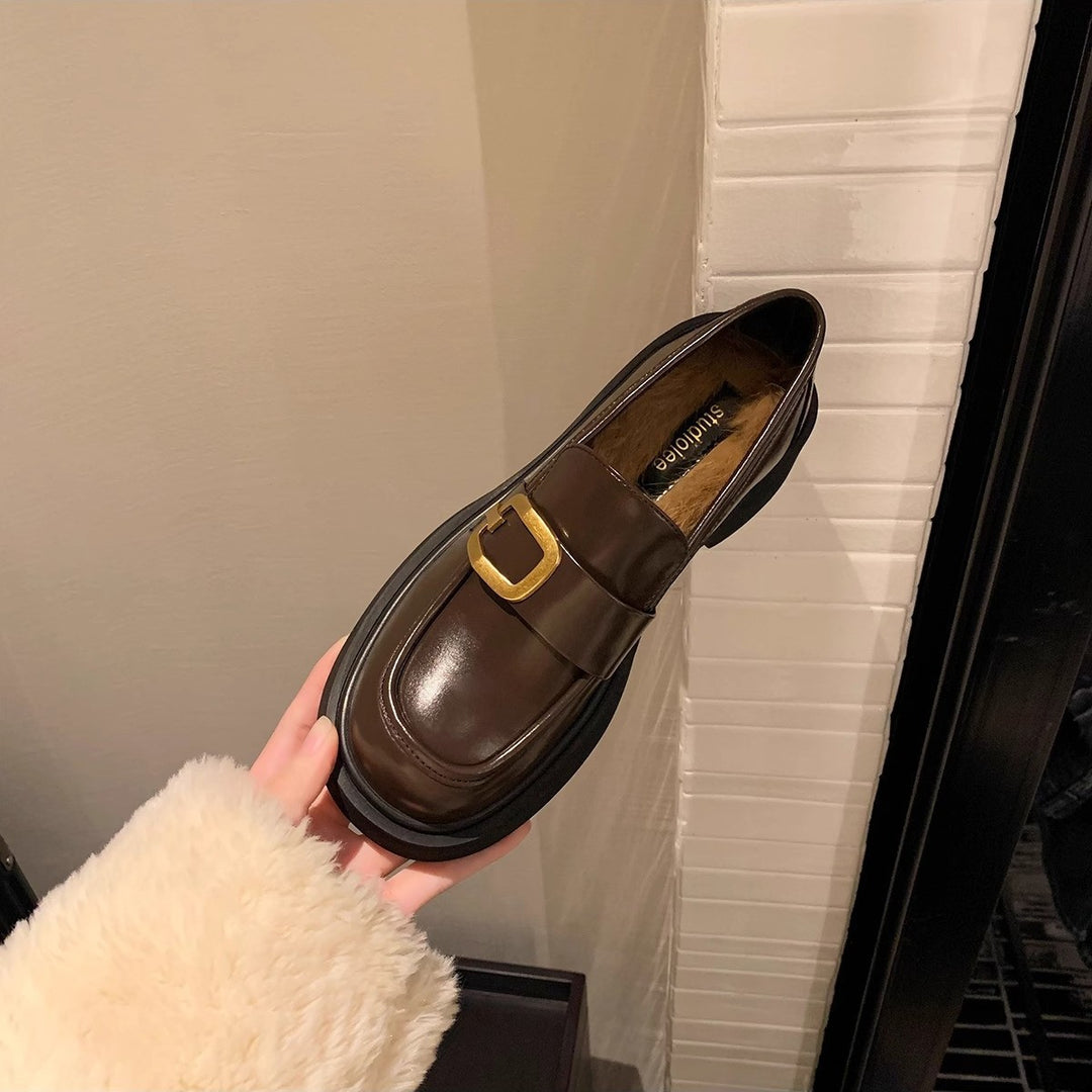 Dame Chic Spænde-detalje Platform Slipper Stilla