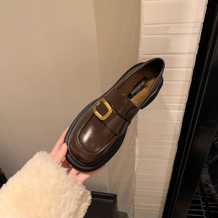 Dame Chic Spænde-detalje Platform Slipper Stilla