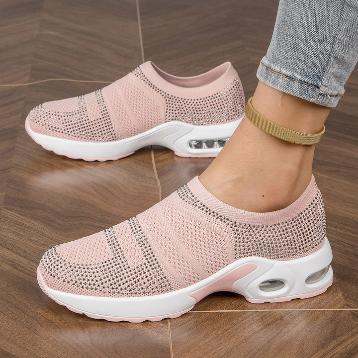 Dame Fritid Åndbare Strik Sneakers med Luftvendingsteknologi Stilla