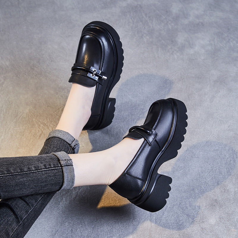 Femme Vintage Chunky Loafers med platformssål Stilla