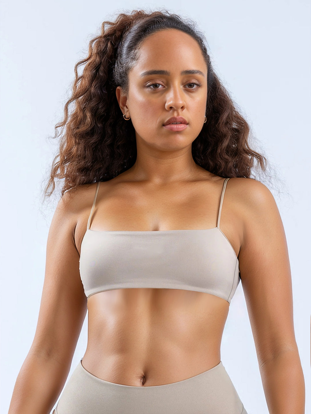 Dame Sporty Langærmet Crop-Top med skåret design Skovae