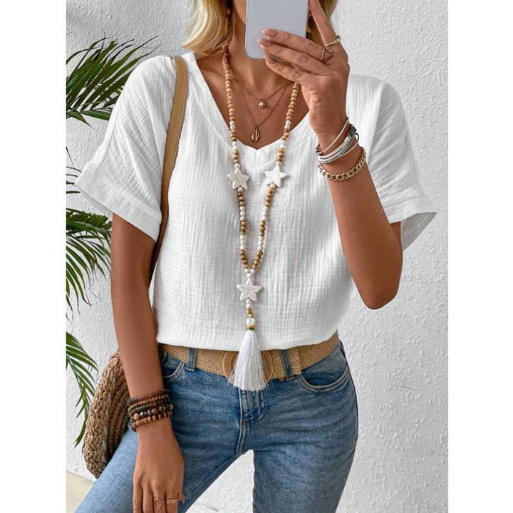Dame afslappet perfekt Basic T-shirt Stilla