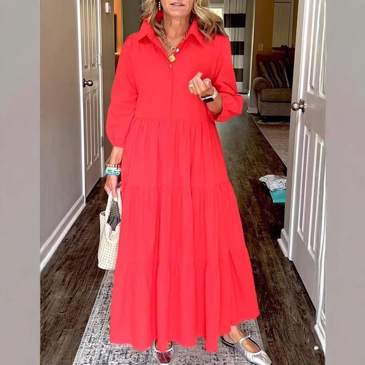 Dame Maxi-kjole med dyreprint Stilla