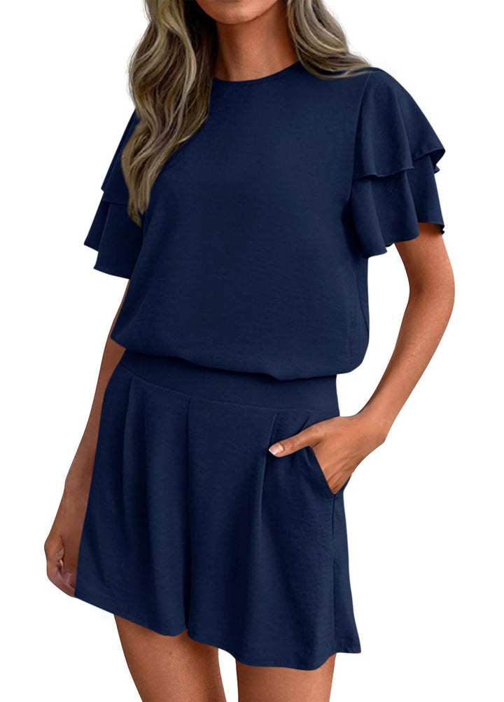 Damer Legende jumpsuit med ruffles detaljer og sidelommer Skovae