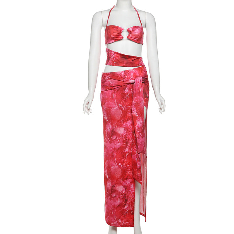 Damer smart bandeau-top med maxiskirt Skovae