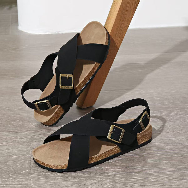 Dame Velcro-sandaler med kipbar fodsenge og justerbart remsystem Stilla