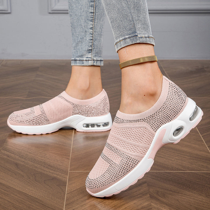 Dame Fritid Åndbare Strik Sneakers med Luftvendingsteknologi Stilla