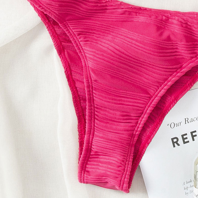 Damer højtaljede ribbede bikini-bukser Stilla