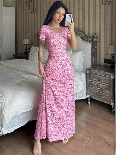 Damer Elegant Maxikjole med blomsterprint og flatterende pasform Stilla