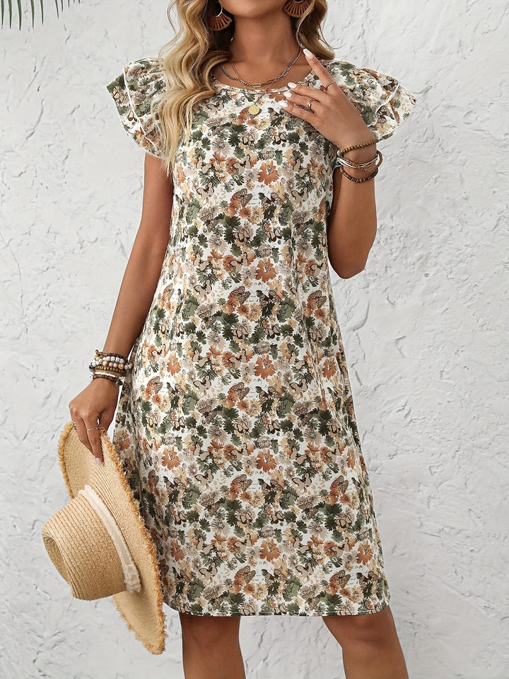 Kvinder Floral Print Casual Kjole Stilla
