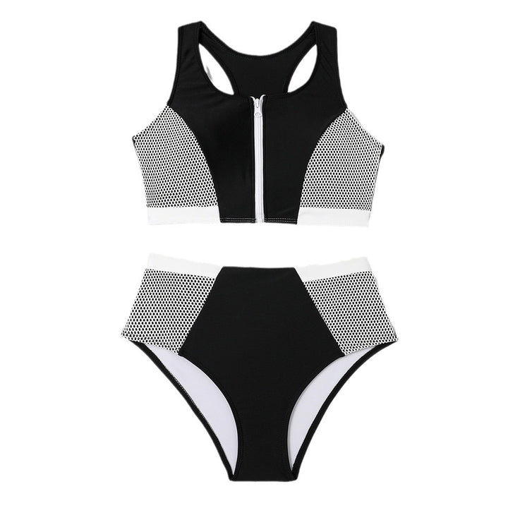 Dame Sport-Bikini-Sæt med åndbart mesh og moderne lynlås Stilla