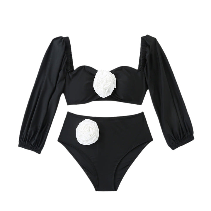 Dame Bikini-sæt med romantiske flæsedetaljer og elegant design Stilla