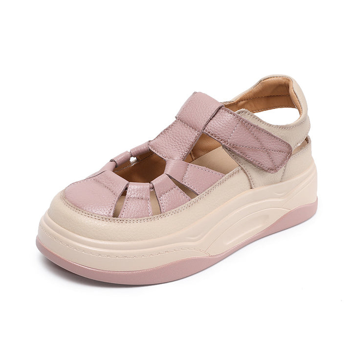 Femme Sporty Platform-Sandaler med justerbare Remme Stilla