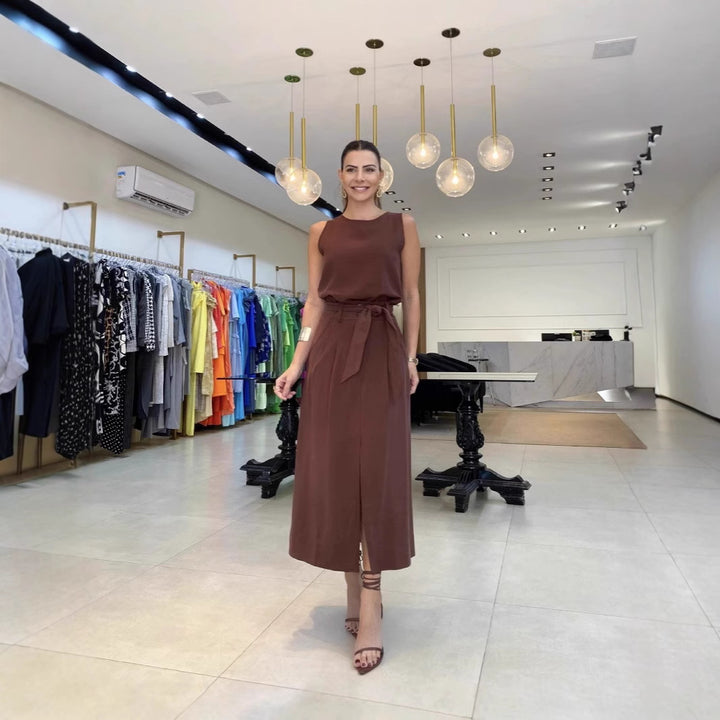 Dame Chic Bindebælte Jumpsuit Stilla