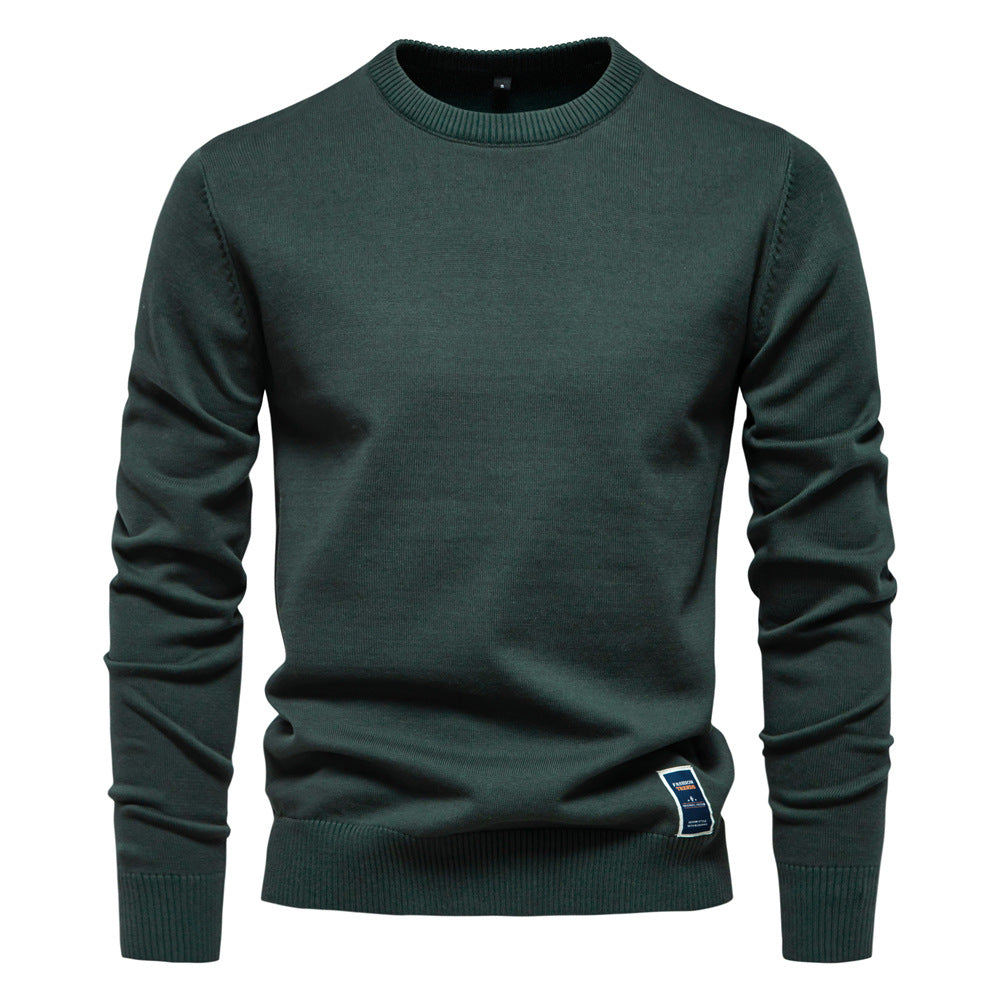 Herre klassisk rundhalset sweater lavet af høj kvalitet bomuld Stilla