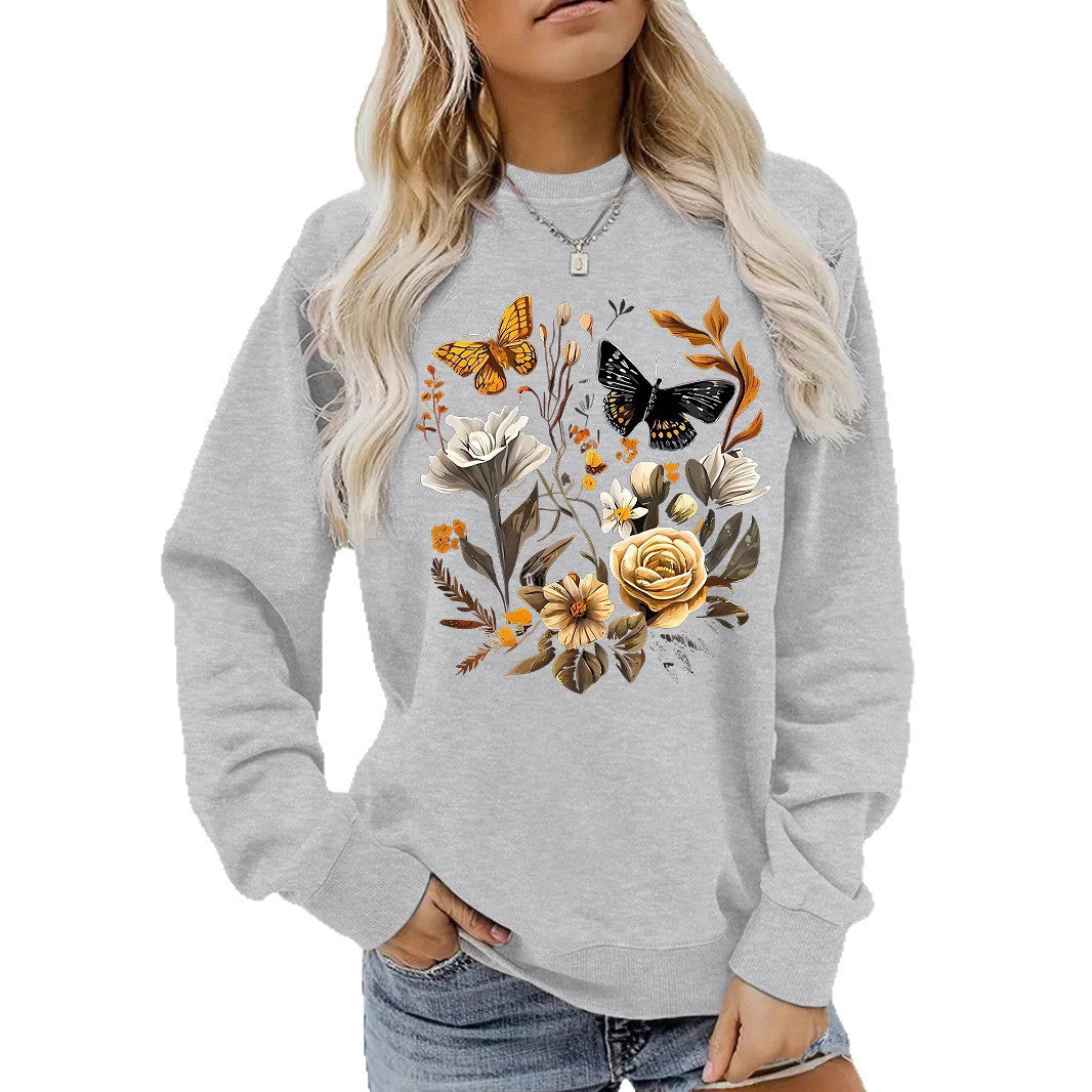 Kvinde sweatshirt med blomstertryk og afslappet pasform Stilla