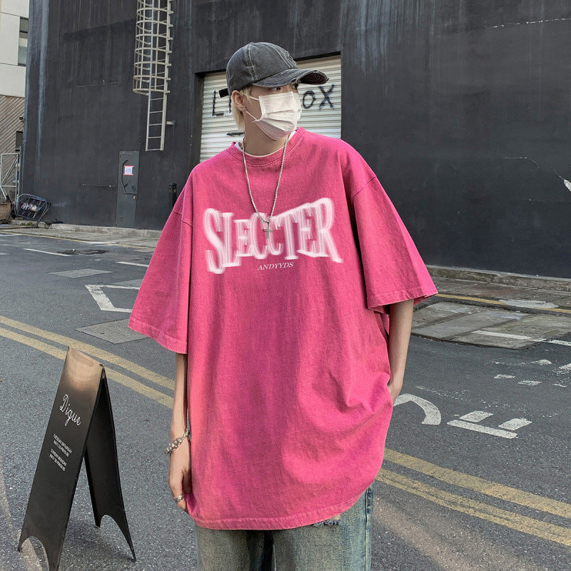Dame oversized T-shirt med trendy urban grafisk design Stilla