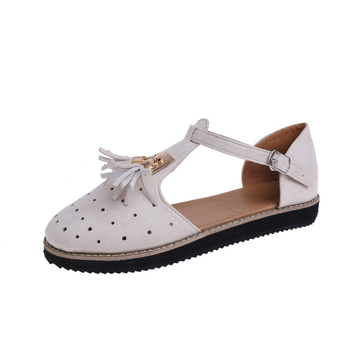 Dame elegante Ballerinas med moderne kvastdetalje og justerbar rem Stilla
