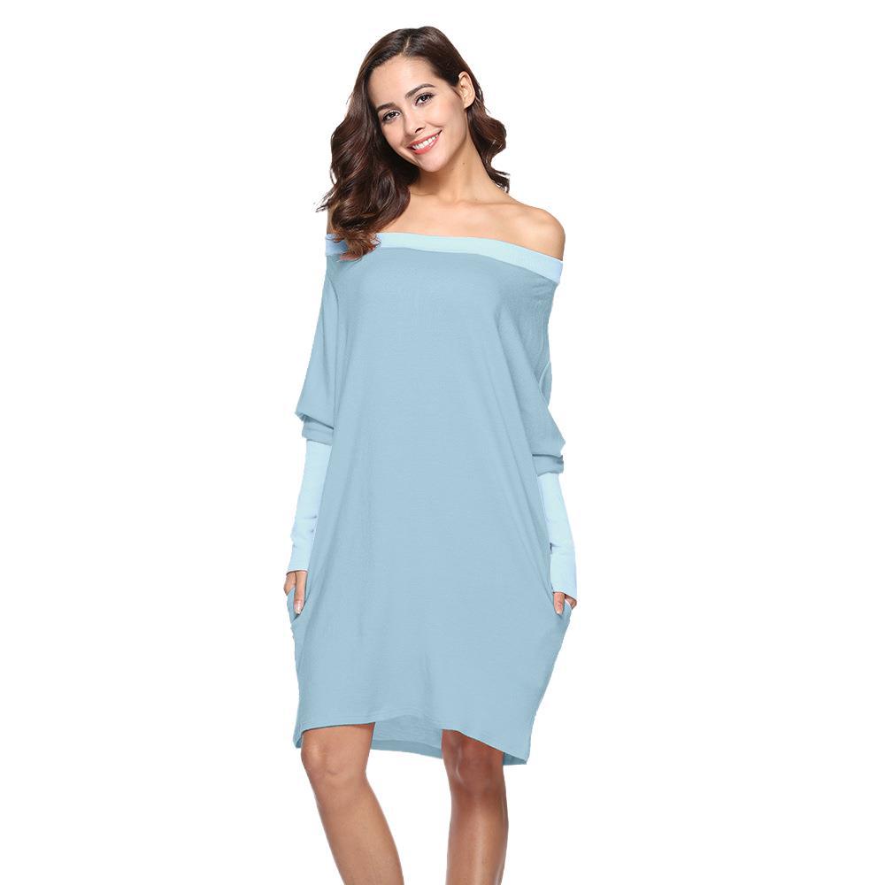 Dame Løs Overcut Sweater med asymmetrisk kant og dyb udskæring Stilla