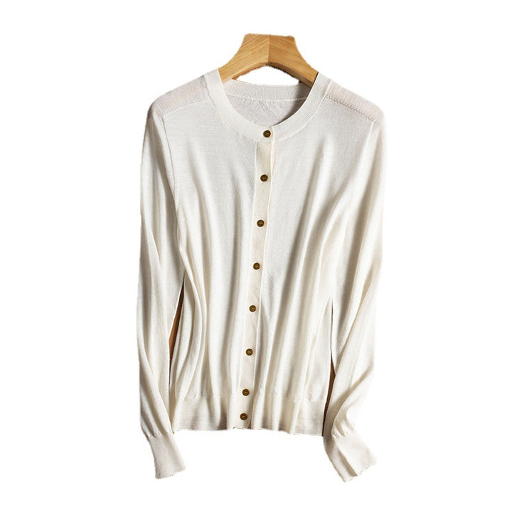 Dame Button-Up Cardigan med dekorative knapper Stilla