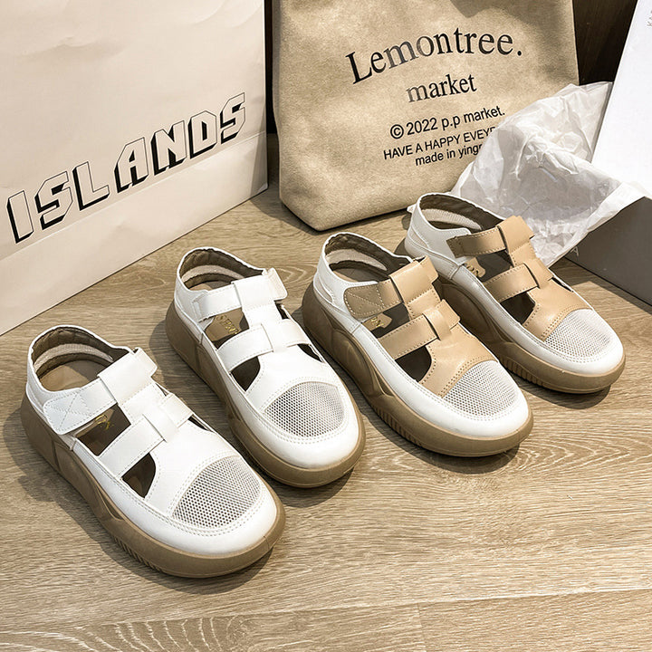 Dame fritids-sandaler med åndbar mesh-overflade og justerbar velcro Stilla