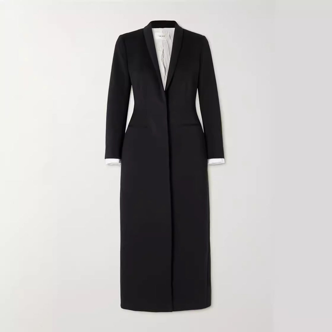 Dame elegant duffel frakke med stilfuld revers Stilla