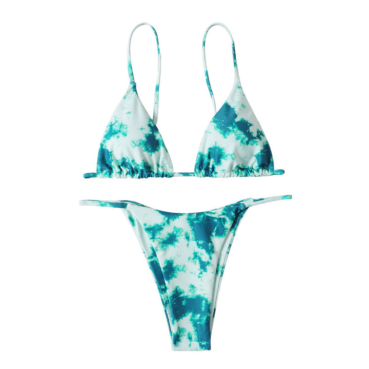 Dame Triangel-Bikini med stilfuldt batikdesign Skovae
