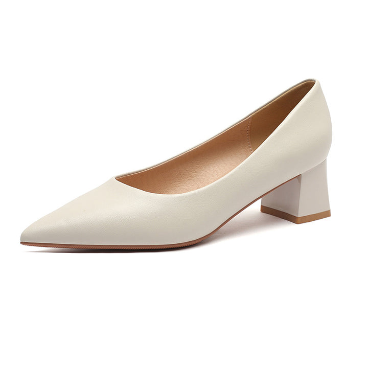 Femme Elegant Chunky Heel Pumps Stilla
