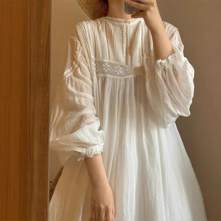 Femme Bohemian Lange Ærmer Maxi Kjole Stilla
