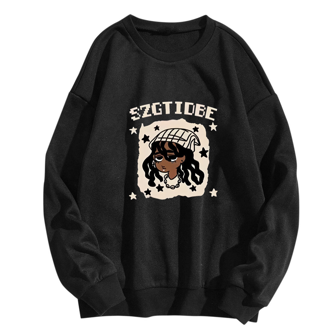 Kvinders afslappede sweatshirt med kunstnerisk print Skovae