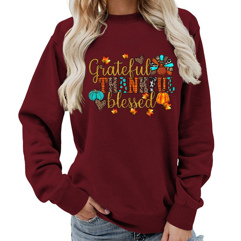 Kvinders sweatshirt med efterårstak motiv Stilla