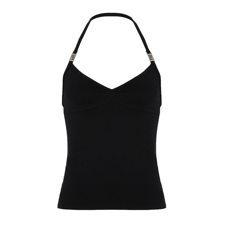 Dame Sporty spaghetti top med elegante accenter Skovae