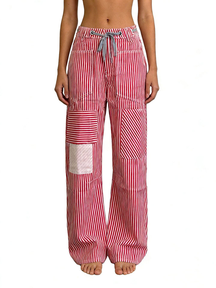 Dame bred Cargo-bukser med praktiske lommer og unikt design Skovae