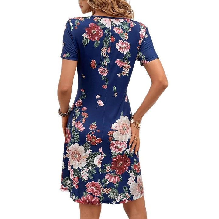 Dame Elegant sommerkjole med floralt design og afslappet snit Stilla