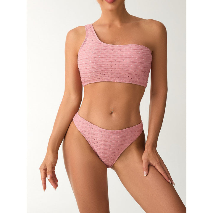 Dame En-sidet Bikini med elegant rippedesign og justerbare stropper Skovae