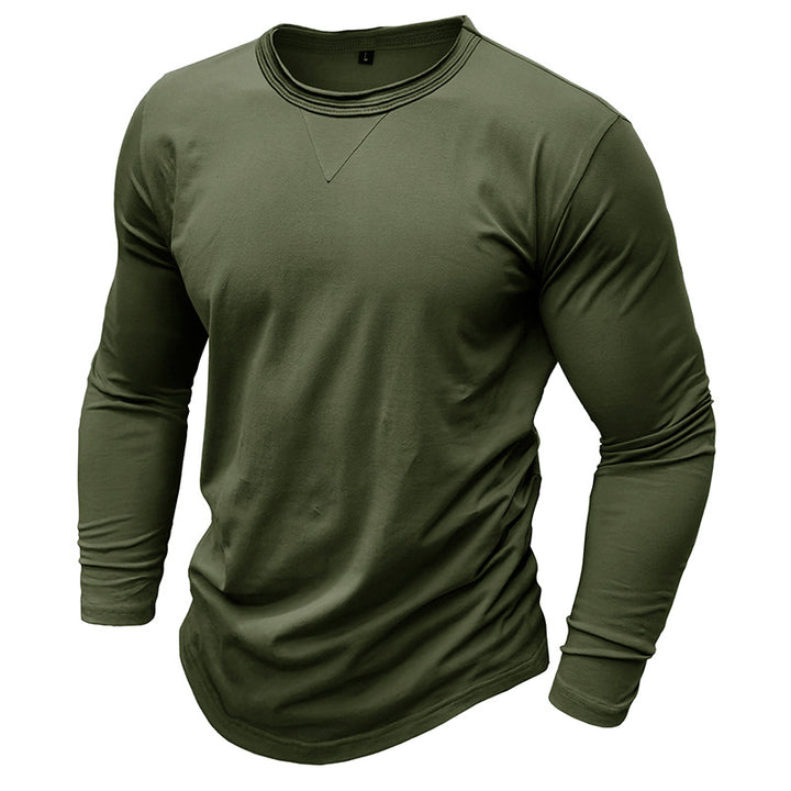 Herrer langærmet T-shirt med moderne pasform og åndbart materiale Stilla