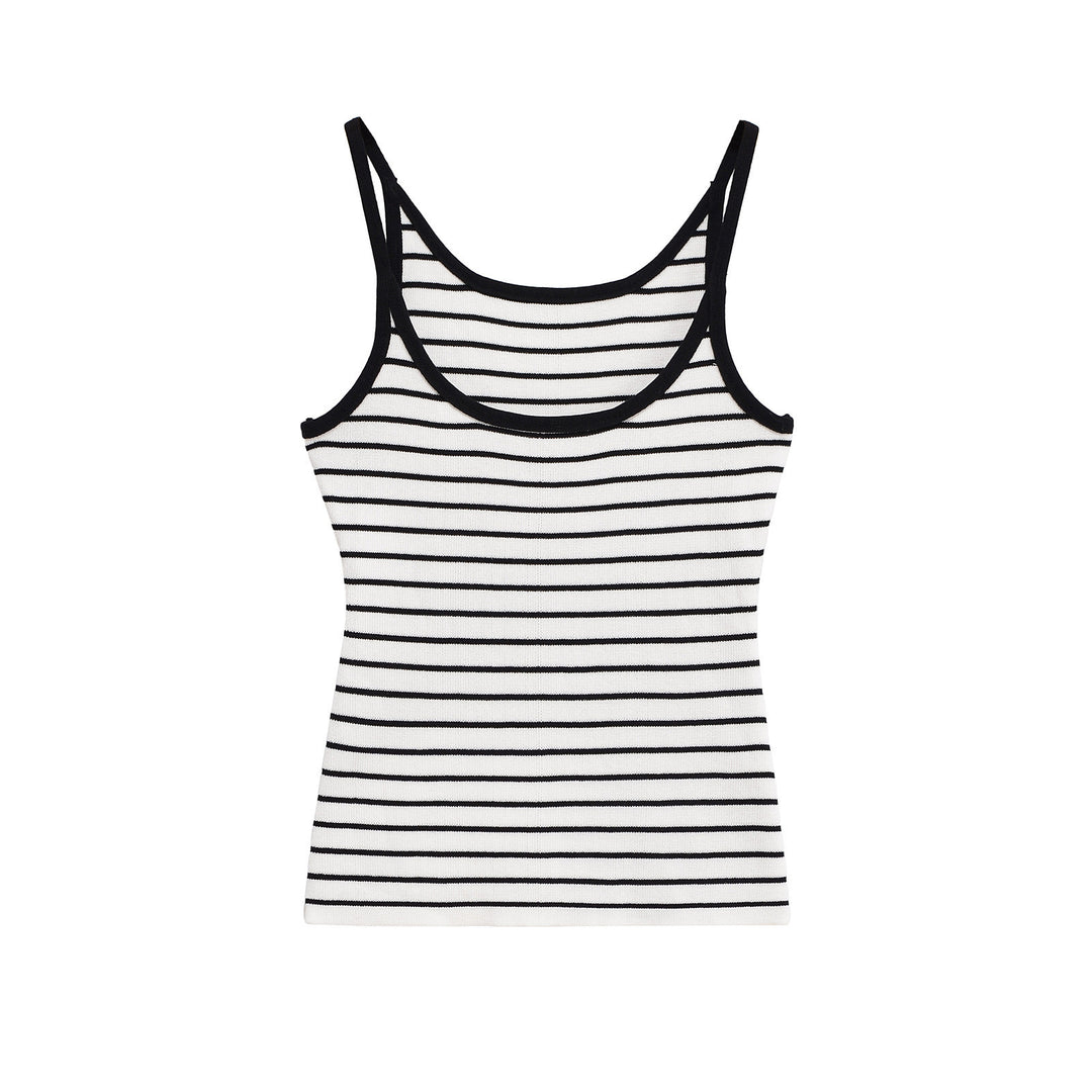 Femme Stribet Tanktop med Behagelig Snit Stilla