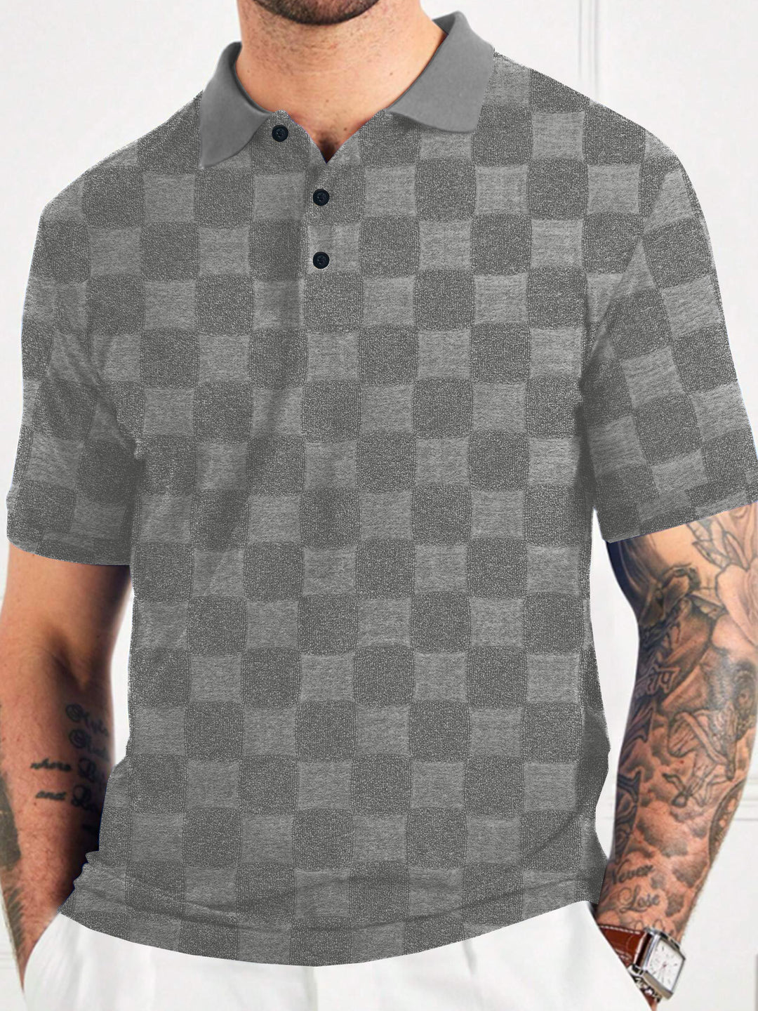 Herrer Polo skjorte med elegant struktureret design og åndbar teknologi Stilla